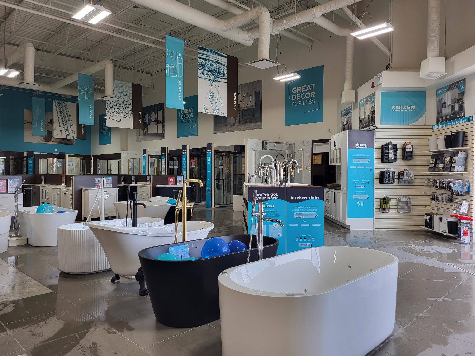 Bath Depot store interior after remodel by DAVACO Canada