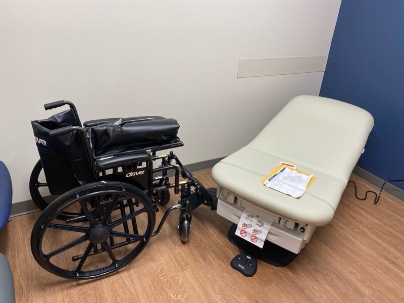 medline medical bed and wheelchair assembly