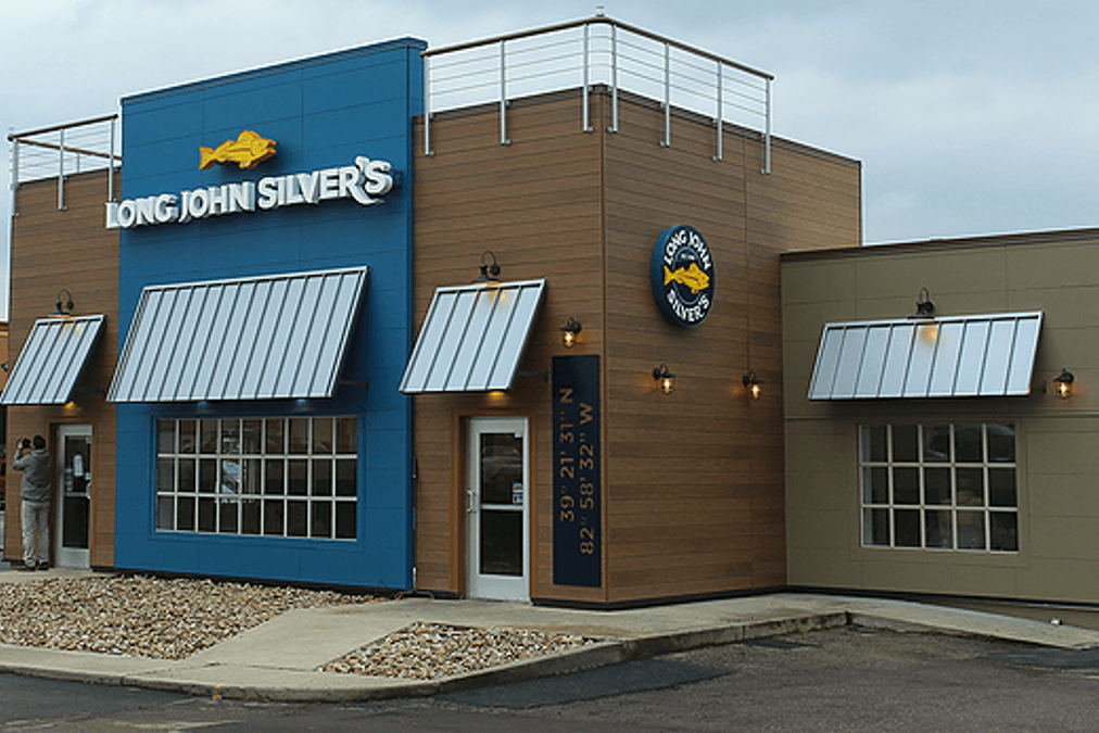 Front entrance of newly remodeled Long John Silver